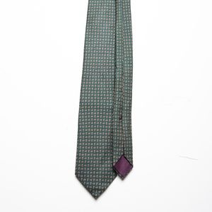 Ralph Lauren Green Necktie w/ Paisley Pattern Tie